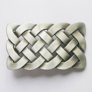 Cross Celtic Knot Rectangle Vintage Belt Buckle